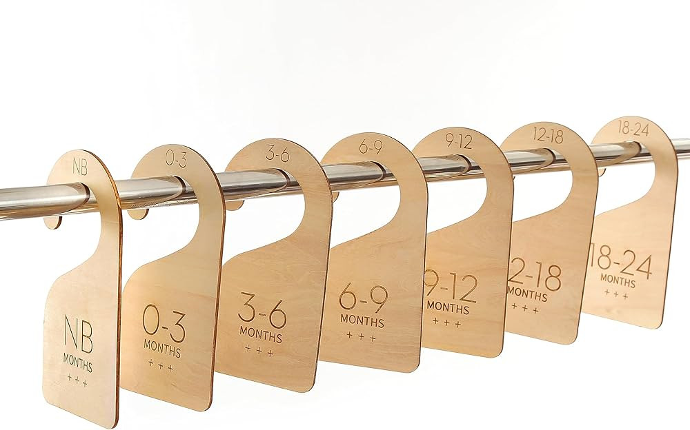 Modern Baby Closet Dividers - Wooden Closet Dividers Baby,Clothes Dividers for Nursery Closet,New... | Amazon (US)