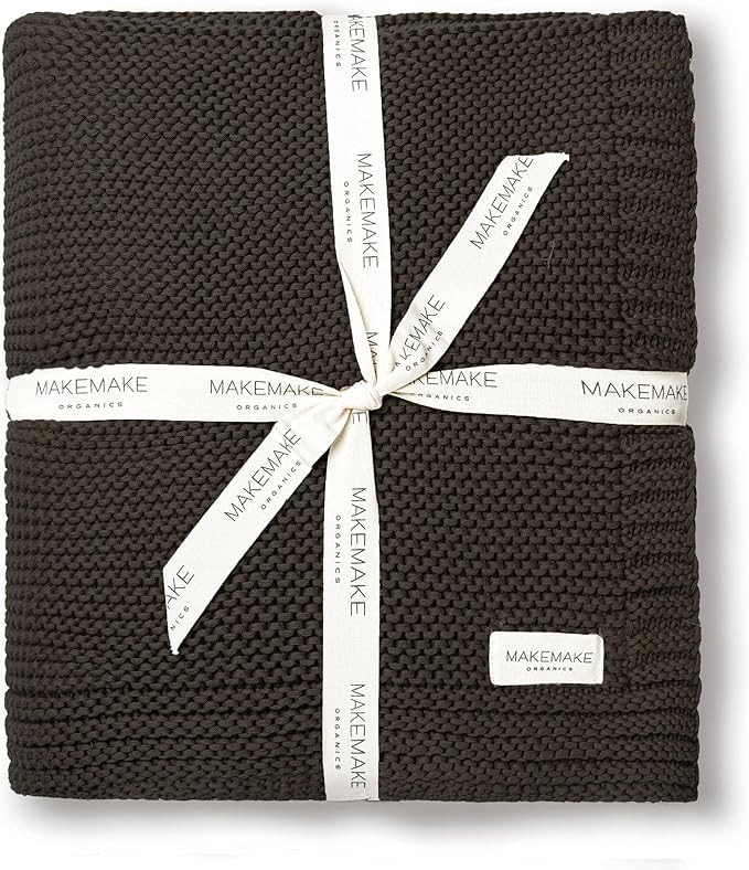 MakeMake Organics Organic Throw Blanket GOTS Certified Organic Cotton Blanket Knit Couch Bed Fall... | Amazon (US)