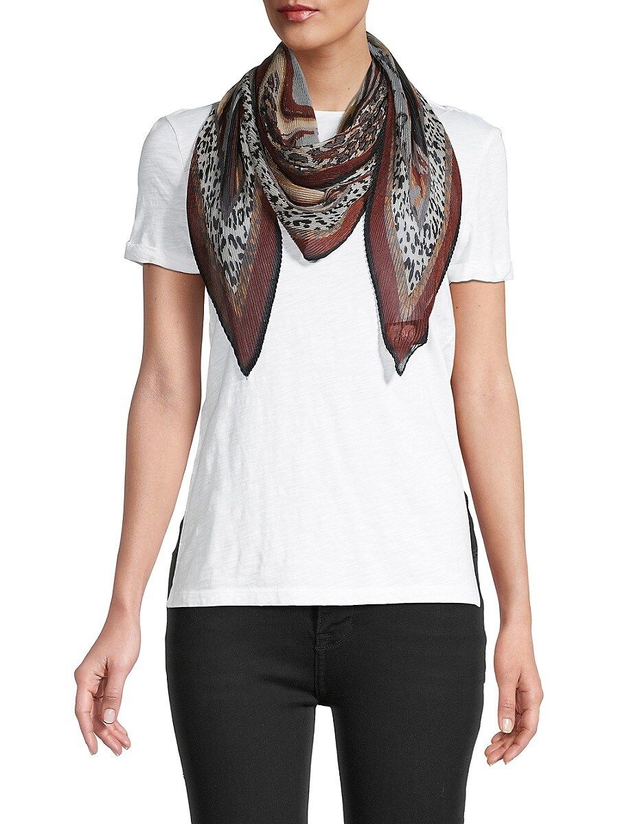 Vince Camuto Women's Pleated Animal Print Scarf | Saks Fifth Avenue OFF 5TH