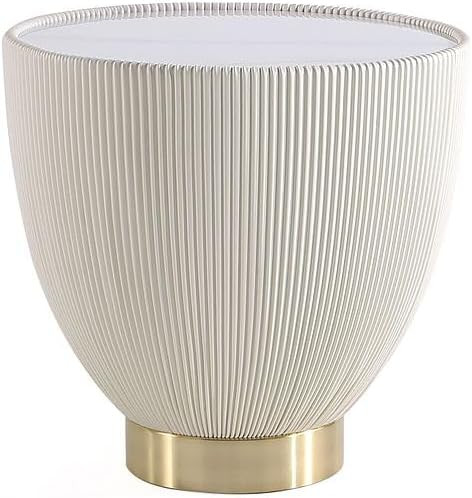 Manhattan Comfort Anderson Modern 18" Round End Table 2.0 | Ceramic Marble Tabletop, Elegant Plea... | Amazon (US)