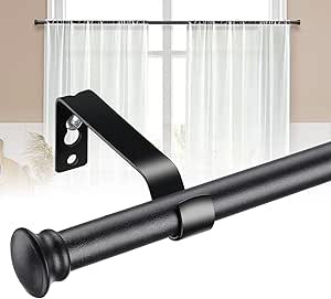 Curtain Rods for Windows 66 to 137” - 5/8 Inch Heavy Duty Blackout Curtain Rods Set with Bracke... | Amazon (US)