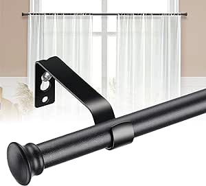 Curtain Rods for Windows 66 to 137” - 5/8 Inch Heavy Duty Blackout Curtain Rods Set with Bracke... | Amazon (US)