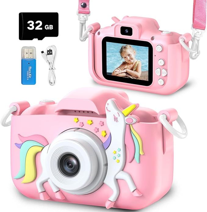 Goopow Kids Camera Toys for 3-8 Year Old Girls,Children Digital Video Camcorder Camera with Unico... | Amazon (US)