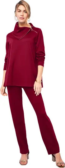 Ponte Split Neck 2-Piece Set | Nordstrom