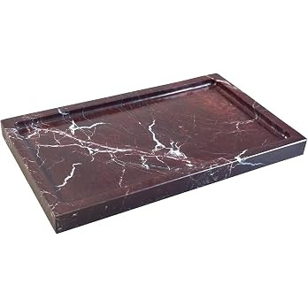 Natural Red Marble Vanity Tray, 9.8"x5.9" | Amazon (US)