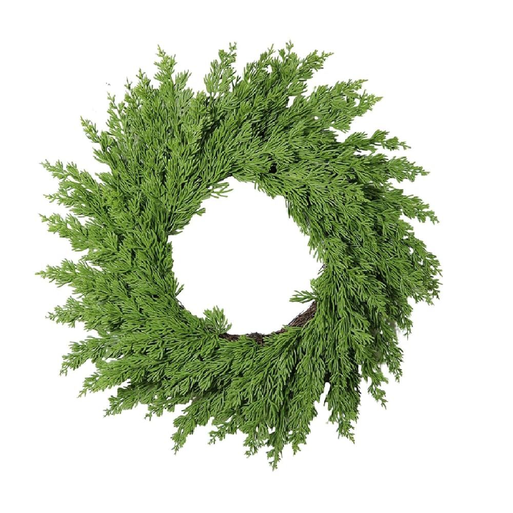 Christmas Wreaths for Front Door Norfolk Pine Wreath, Real Touch Norfolk Pine Wreath, Artificial ... | Amazon (US)