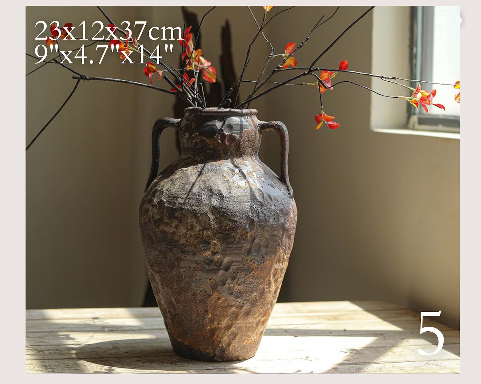 Wabi-Sabi Irregular Distressed Rustic Vases | Vases for Flowers, Flower Pots, Textured, Stoneware... | Etsy (US)