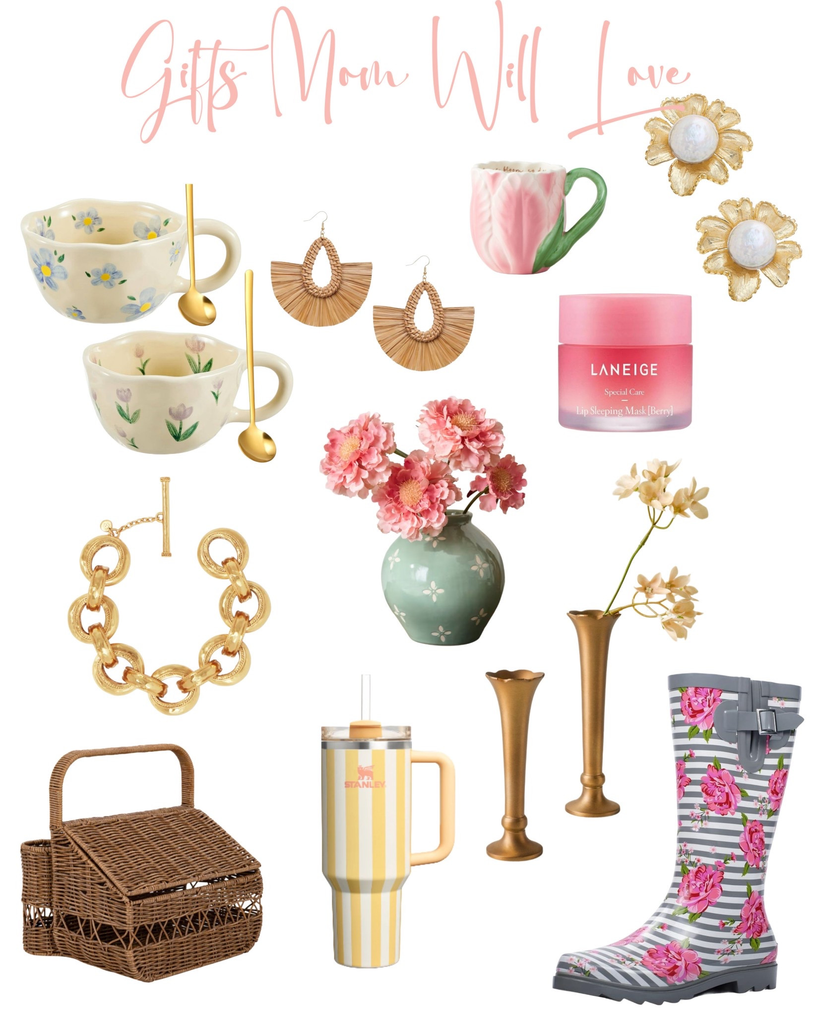 Mother’s Day is right around the corner, and I’ve gathered the sweetest gift ideas she’s sure to love! From floral mugs and charming jewelry to cozy beauty picks and cottage-inspired finds, these thoughtful touches are perfect for the moms who do it all.

Shop these pretty and practical pieces straight from my LTK!

Mother’s Day gifts, LTK finds, gift ideas for mom, spring gifts, home decor, floral accessories, cottagecore, gift guide, Stanley cup, Laneige lip mask, rain boots, wicker basket 

#LTKFamily #LTKStyleTip #LTKGiftGuide
