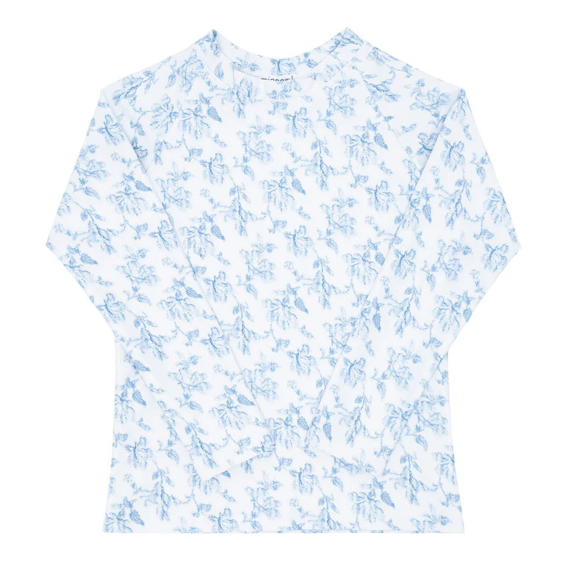 unisex brock x minnow blue fleur rashguard | minnow