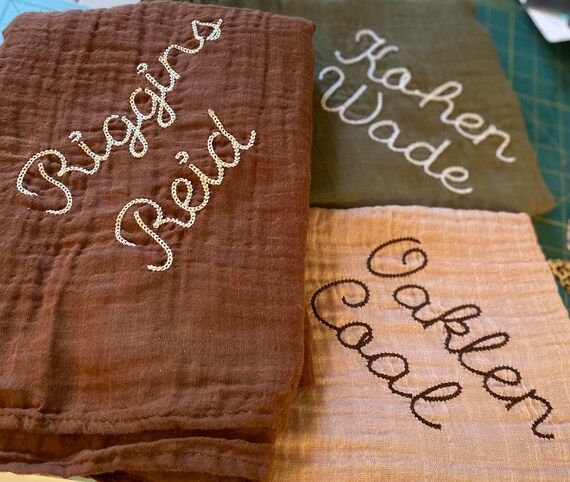 Baby Personalized Custom Swaddle Blanket Muslin Wrap Boho - Etsy | Etsy (US)
