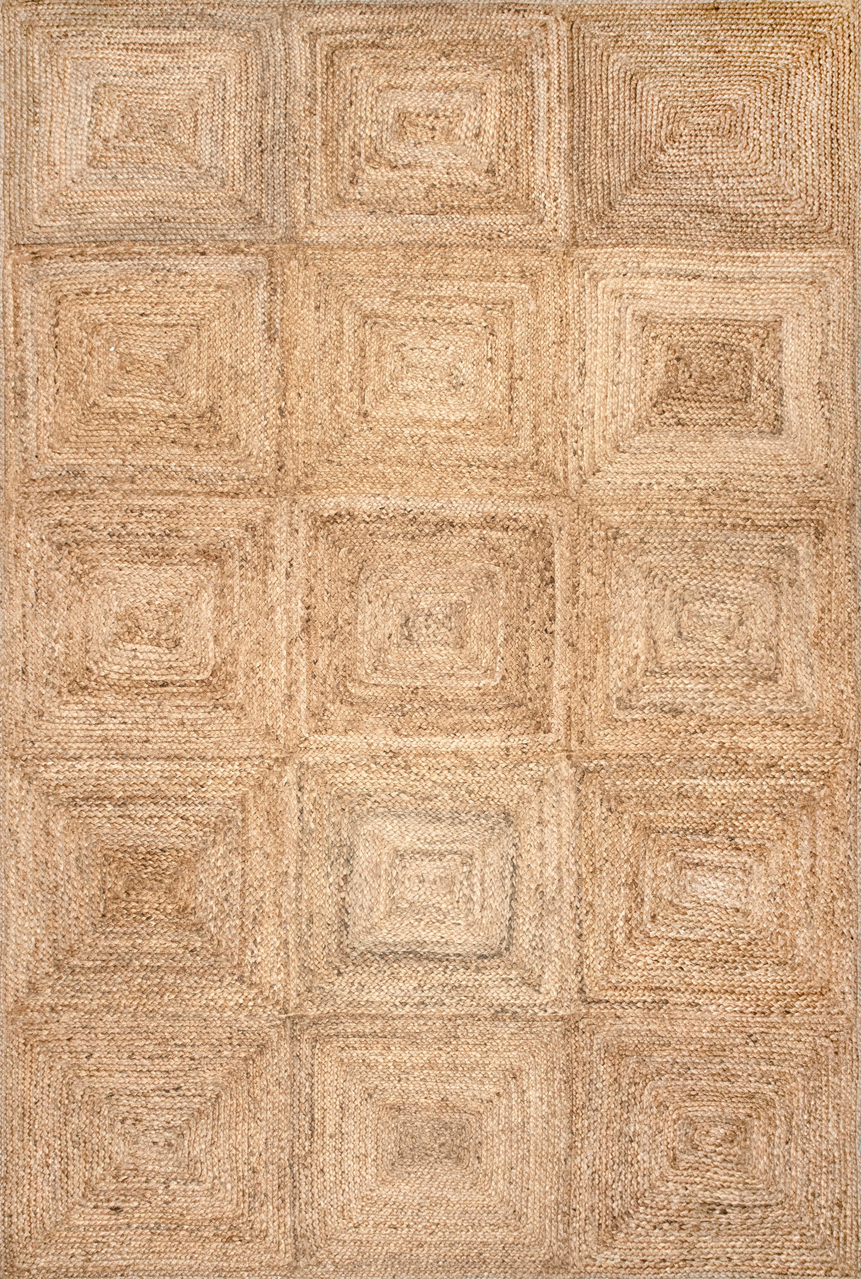 Juniper Jute Tiled Rug | Natural | Rugs USA