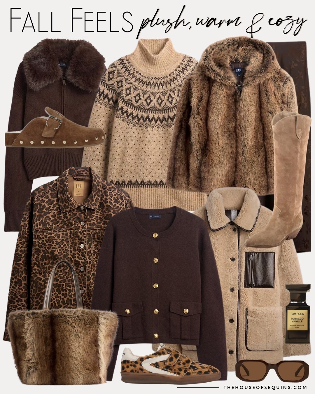Shop gap fall outfit finds! Faux fur jacket, lay cardigan, leopard shirt, reversible Sherpa jacket, fur collar sweater, fair isle sweater, faux fur tote bag, suede boots, studded mules, leopard sneakers and more! 

#LTKShoeCrush #LTKSaleAlert #LTKFindsUnder100