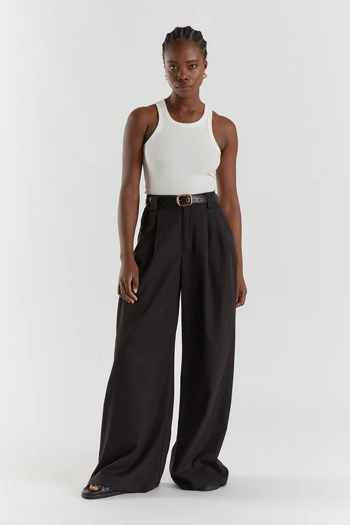 HARLEY BLACK WOOL BLEND PANT | DISSH