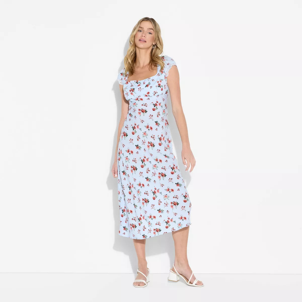 Women's Flutter Cap Sleeve Maxi A-Line Dress - Wild Fable™ | Target