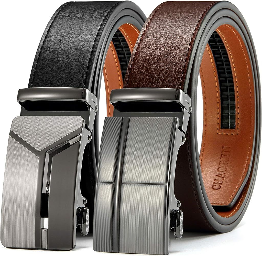 Ratchet Belts for Men 2 Pack - Men Belt Leather 1 3/8" in Gift Set Box - Design Belt Meet Almost ... | Amazon (CA)