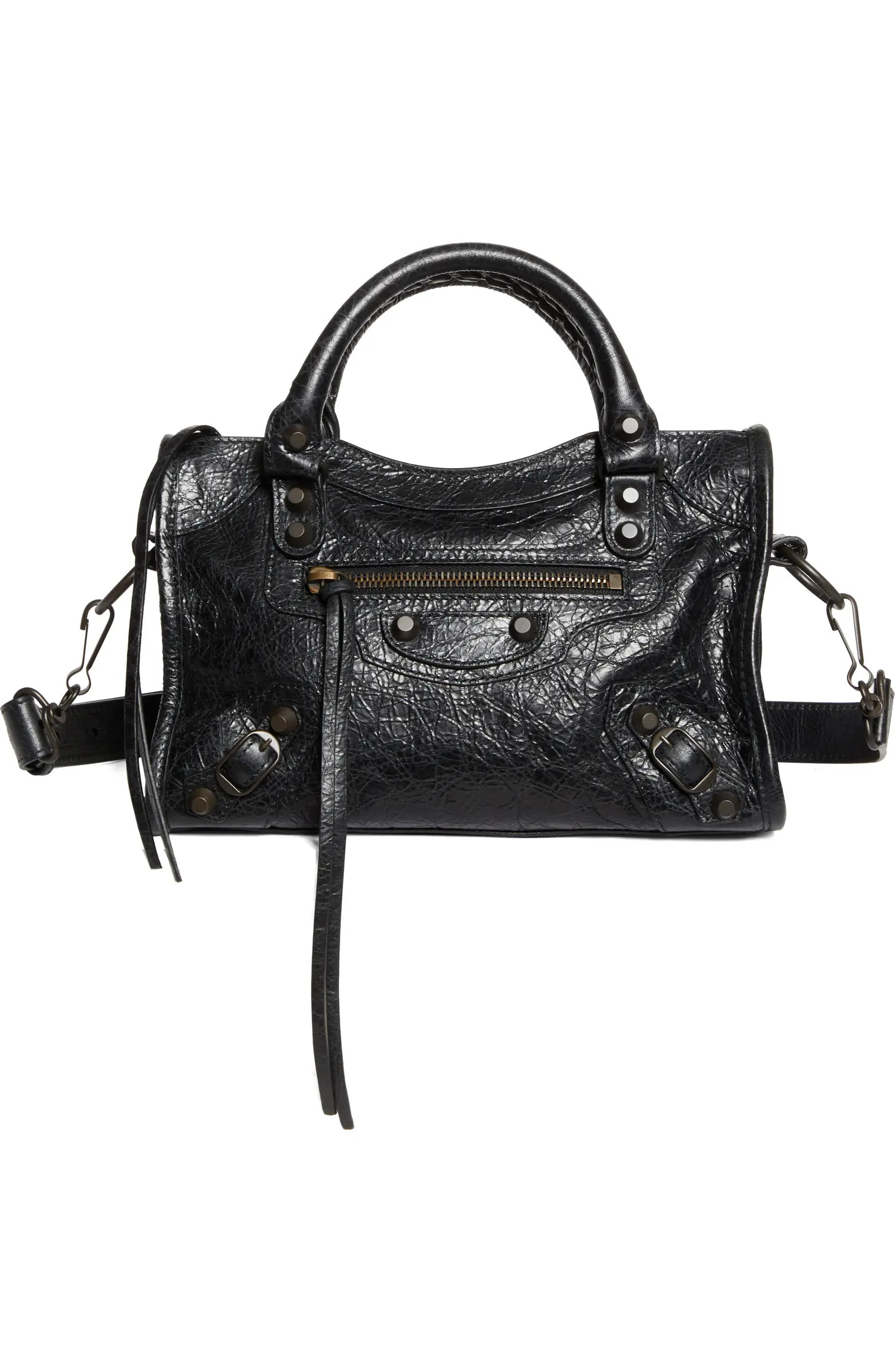 Mini Le City Crinkle Leather Top Handle Bag | Nordstrom