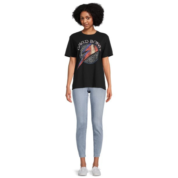 Time and Tru Women's Short Sleeve Band Graphic Tee | Walmart (US)
