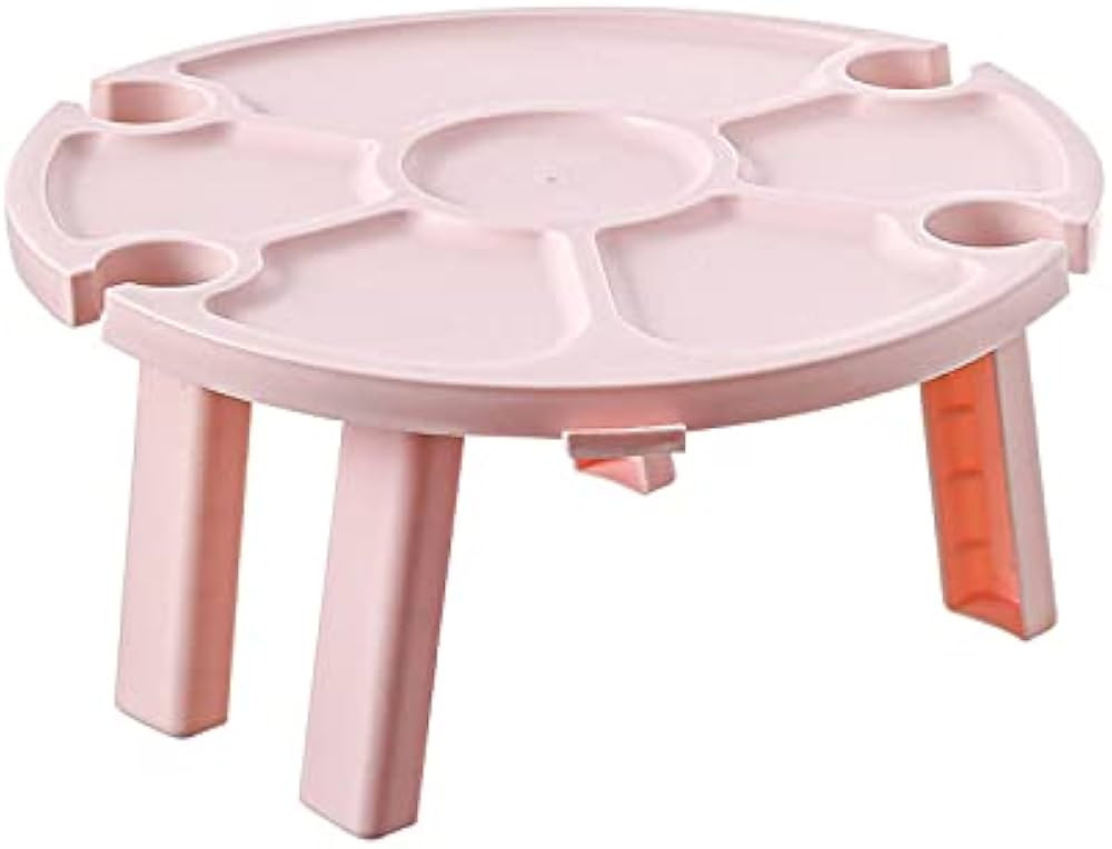 DATING Portable Picnic Table with Wine Glass Holder, Outdoor Plastic Foldable Wine Table 2 in 1 W... | Amazon (US)