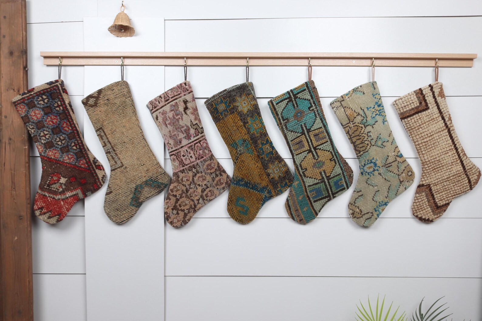 Vintage Kilim Stocking, Handmade Christmas Stocking, Kilim Stocking Decor, Personalized Gift, Fes... | Etsy (US)