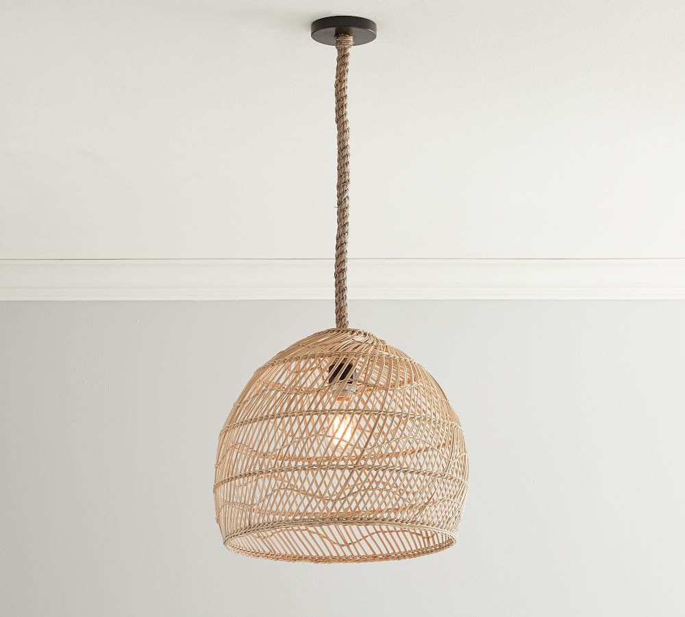 Flora Rattan Pendant | Pottery Barn (US)