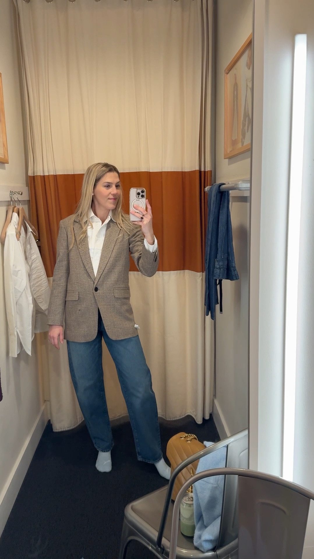 Tuxedo shirt - wearing an XS, oversized fit

Blazer - wearing my usual size XS

Jeans - wearing a size 23

#LTKSeasonal #LTKStyleTip