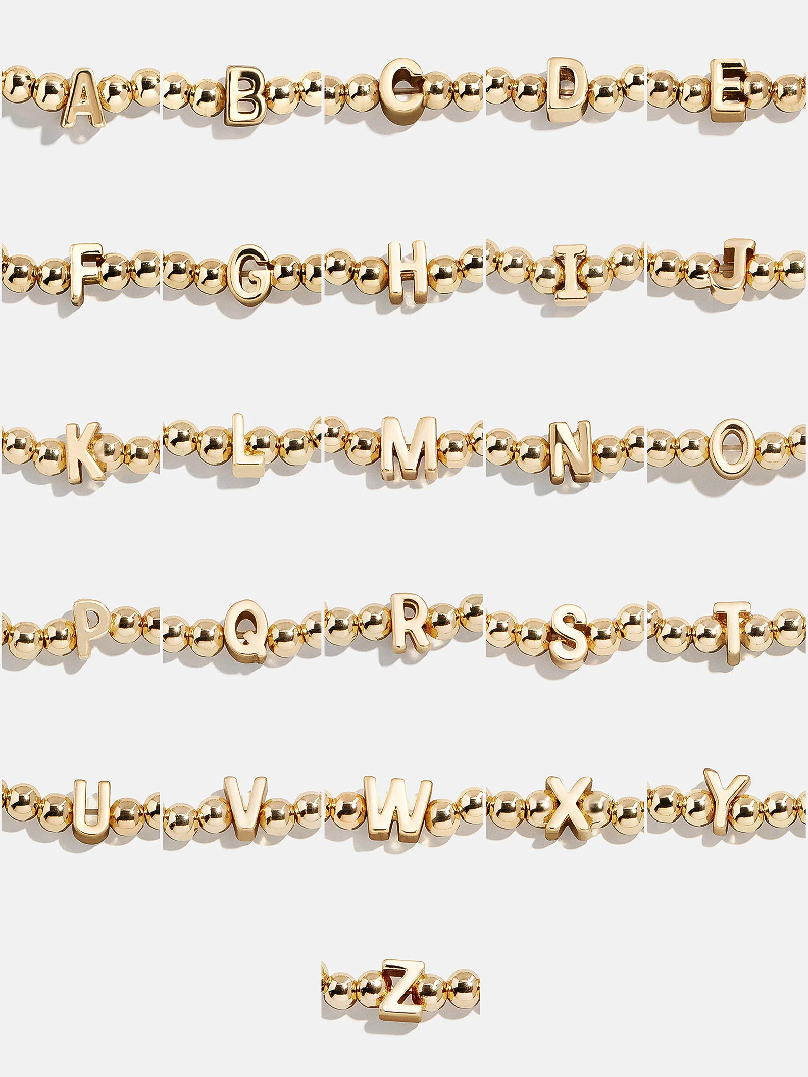 Repeating Initial Pisa Bracelet  - Gold | BaubleBar