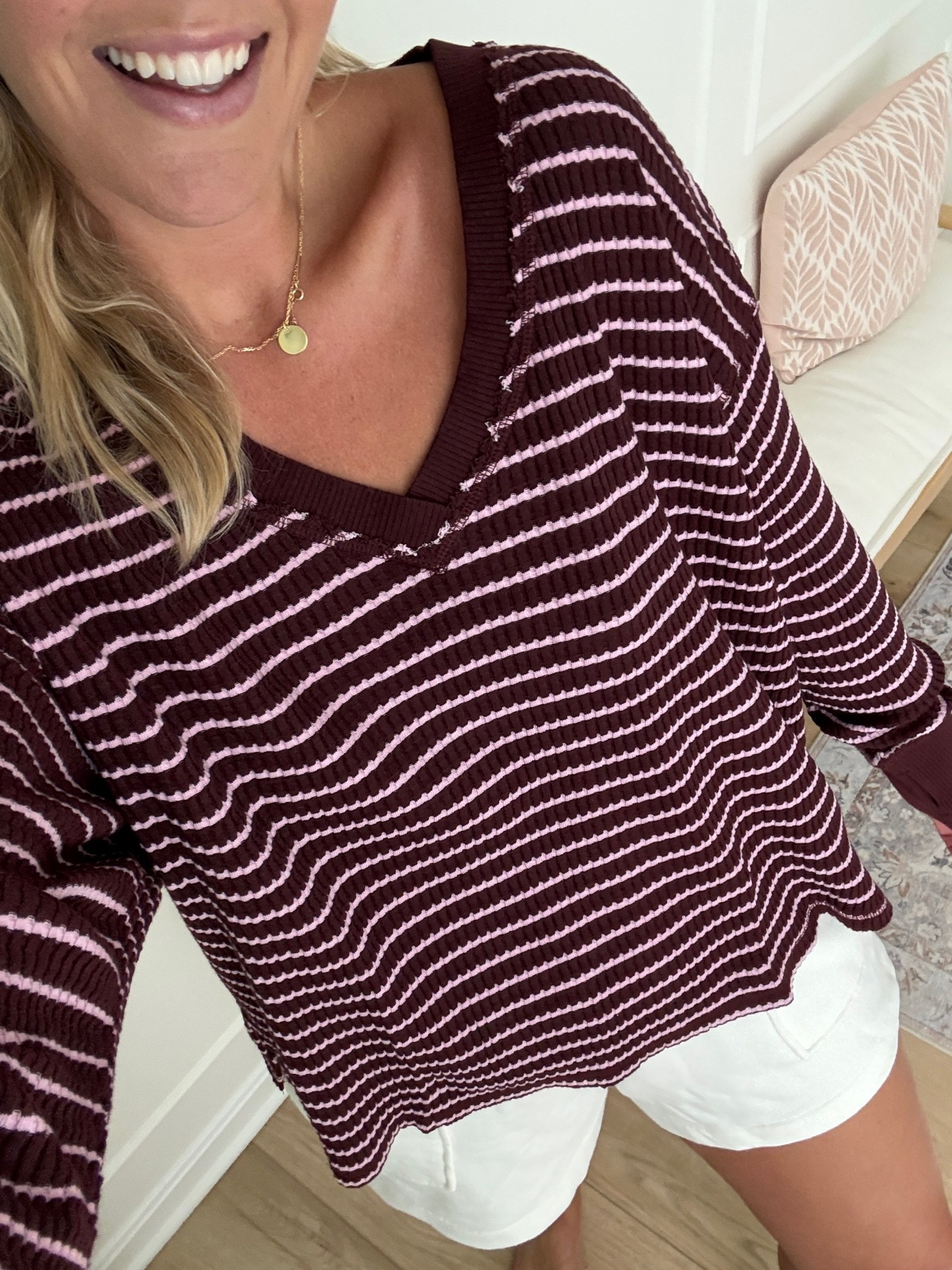 Waffle knit long sleeve top- in a medium

#LTKdayinmylife #LTKgrwm #LTKootd