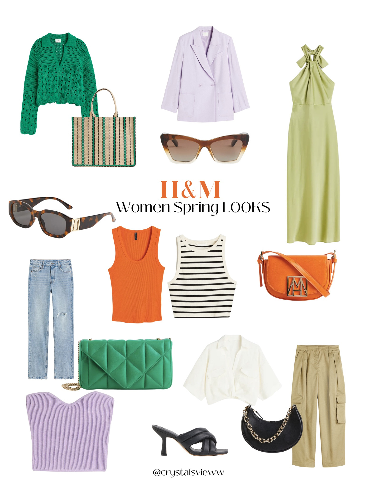 Women spring looks, women spring outfits, h&m spring looks, satin dress, orange top, cargo pants, lilac blazer. 🌻

#LTKSeasonal #LTKstyletip #LTKFind