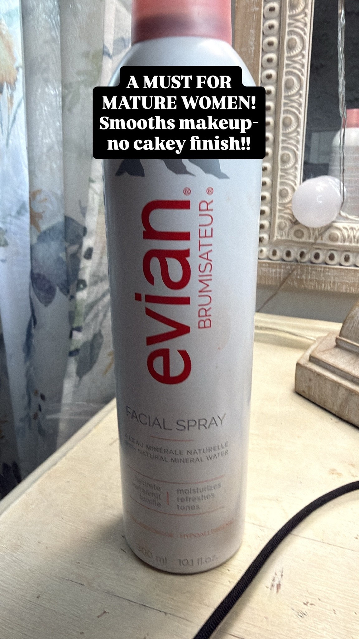 This has changed my makeup game! I spray it on my perfecter sponge after I apply my makeup. It eliminates excess makeup, and it creates a smooth finish!
Not to mention, it helps my makeup stay on!