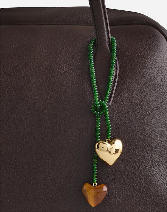 Double Heart Beaded Bag Charm | Madewell