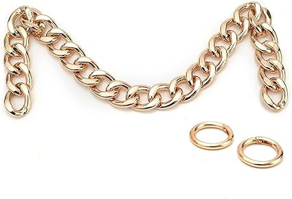 Xiazw DIY Heavy Chunky Aluminum Metal Purse Handle Bag Chain Charms Strap Replacement Handbag Acc... | Amazon (US)