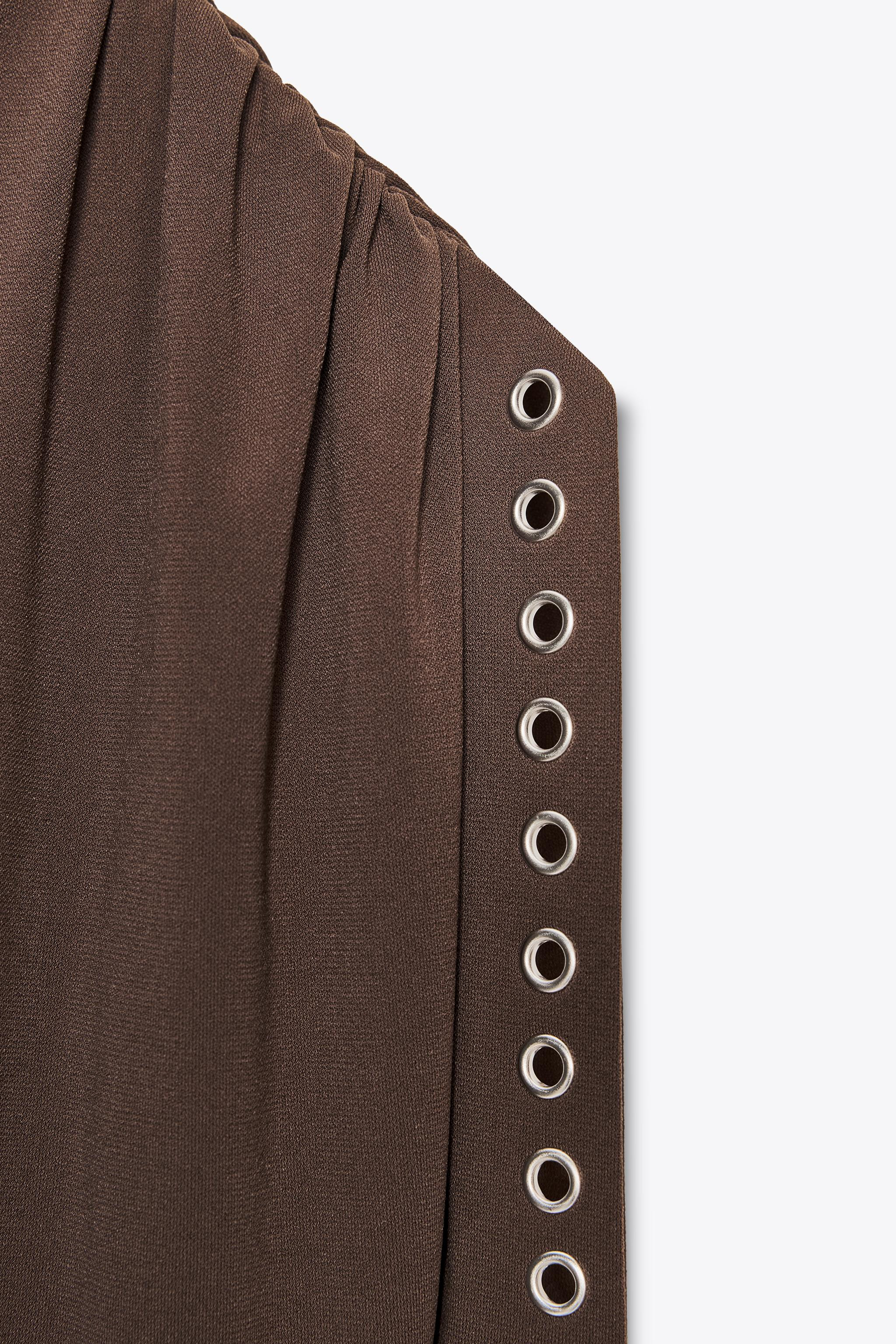 ASYMMETRIC CUT-OUT DRESS WITH EYELETS | Zara UK