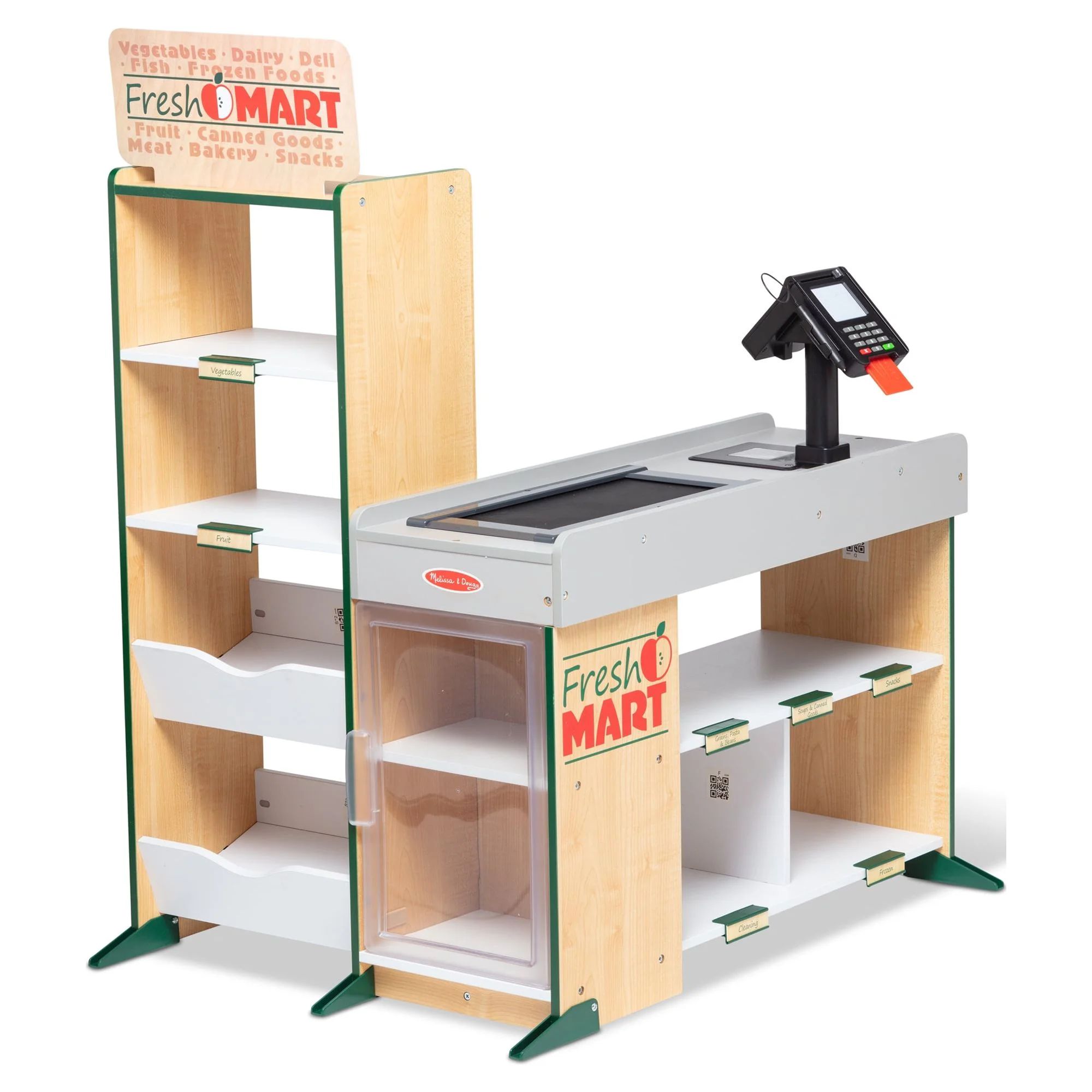 Melissa & Doug Freestanding Wooden Fresh Mart Grocery Store - FSC-Certified Materials | Walmart (US)