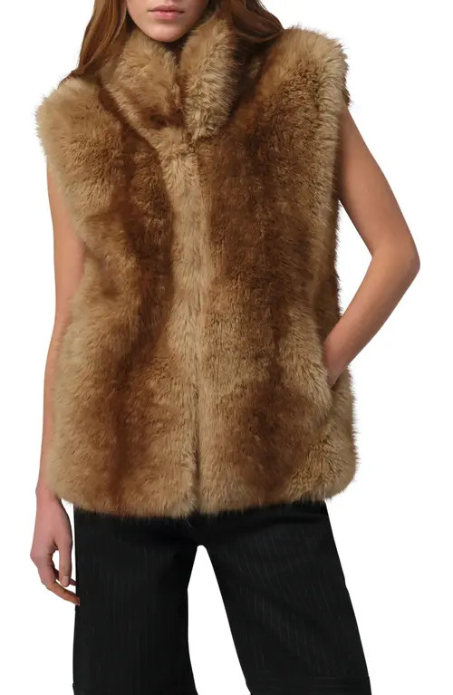 Apparis Laila Faux Mink Vest in Blonde Mink at Nordstrom, Size Small | Nordstrom