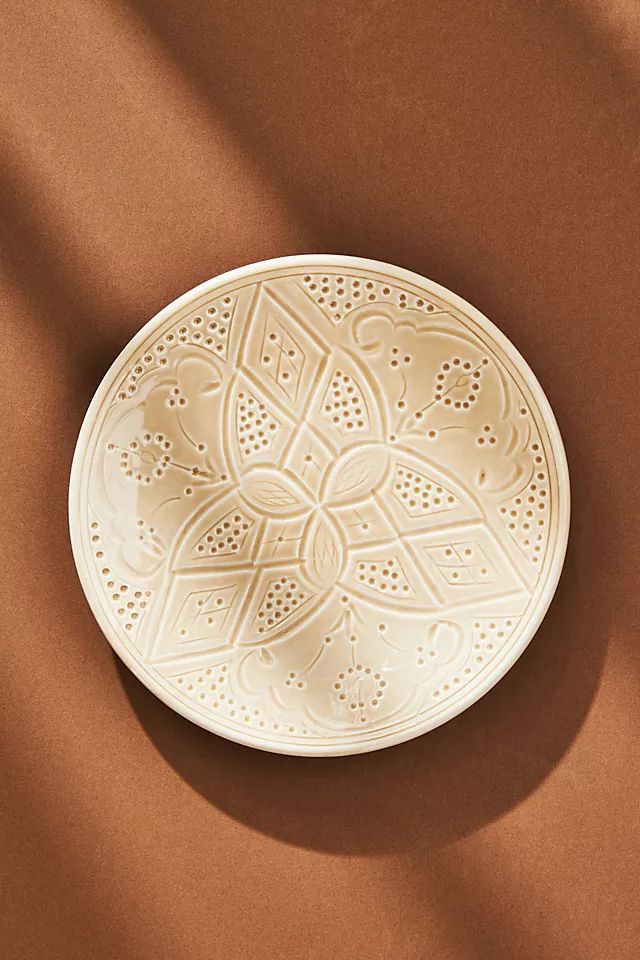 Moroccan Engraved Ceramic Side Plate | Anthropologie (US)
