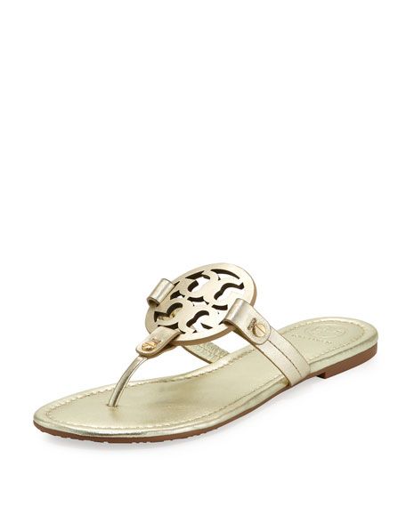 Miller Leather Logo Sandal | Neiman Marcus