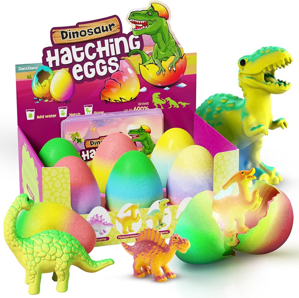 Dinosaur Hatching Surprise Eggs for Kids - 6 Pack - Grows 600% - Dino Egg Toys for Boys & Girls Age 3-8 - Gift Ideas, Party Favors, Stocking Stuffers for 3+ Year Old Boy - Gifts for Ages 3 4 5 6 7 8 | Amazon (US)
