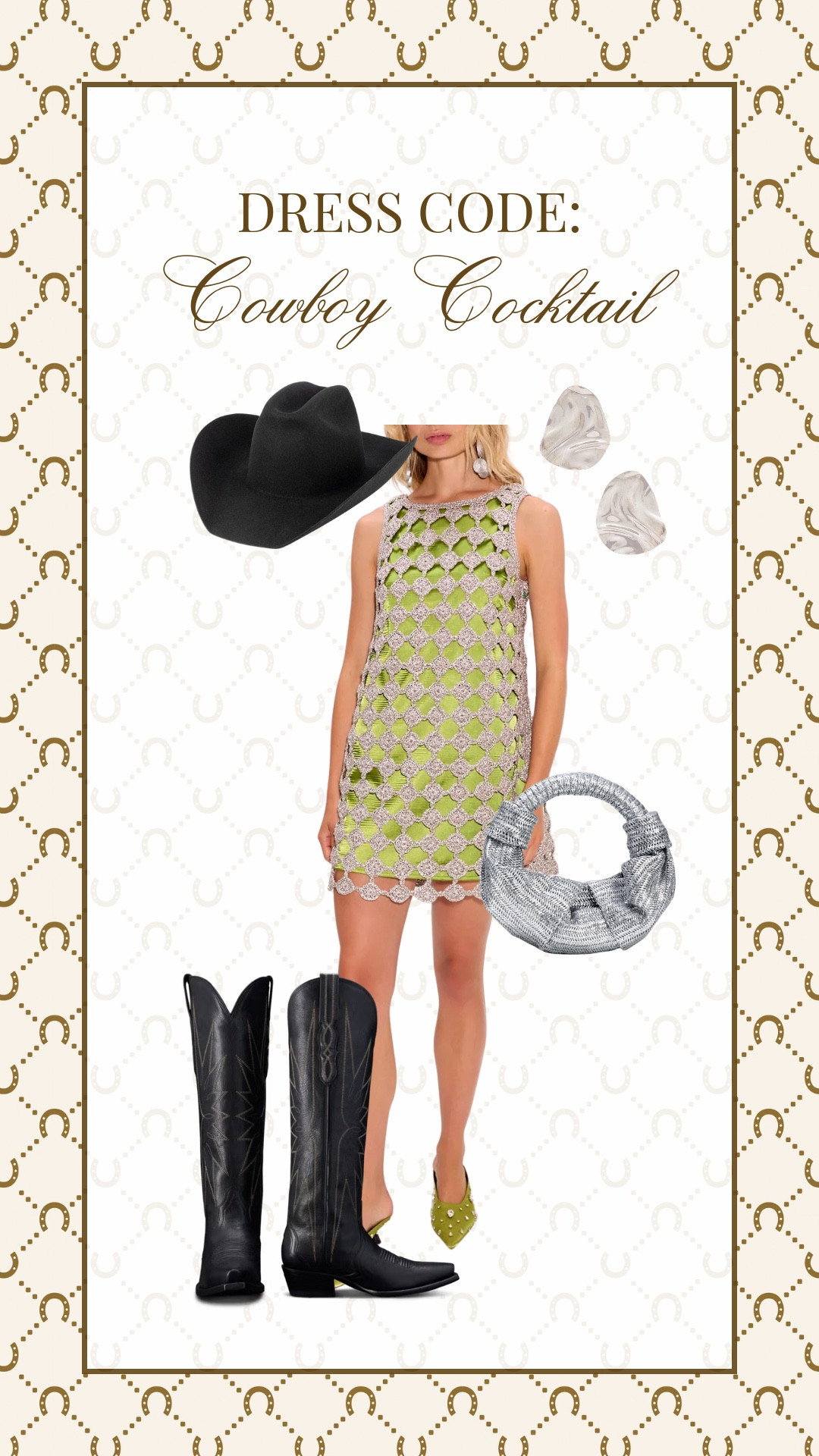 Cowboy cocktail outfit idea!

Western chic // country concert //