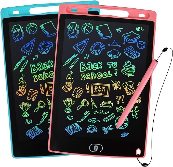 LCD Writing Tablet, 2 Packs Drawing Pads for Kids 3 4 5 6 Years Old 8.5 Inch Colorful Lines Doodl... | Amazon (US)