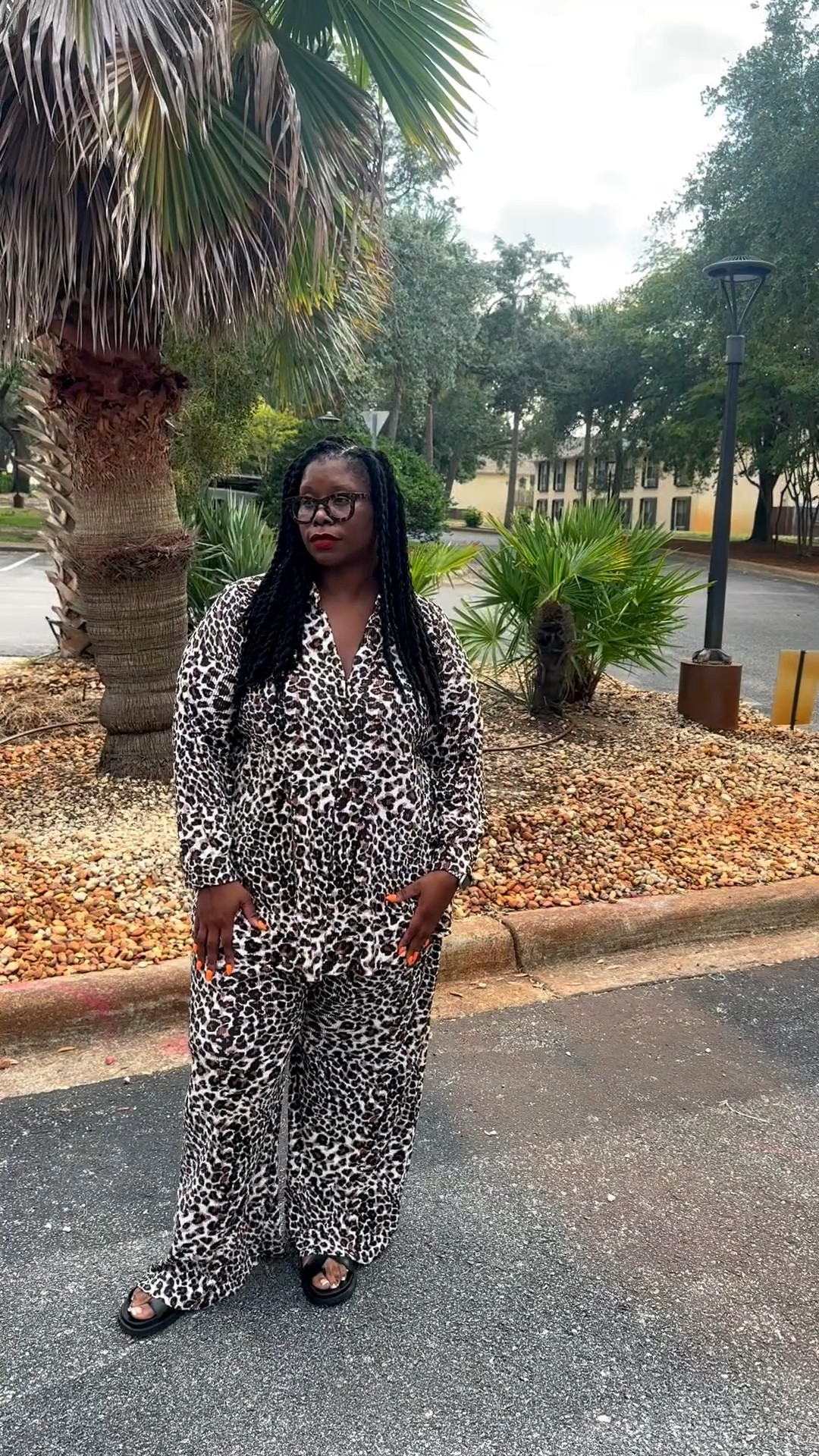 I never hopped on the animal print bandwagon… until now. 🐆
And let’s just say—I’m fully committed. 😅
So if you catch me wearing it nonstop, just look the other way 👀😂

What I'm wearing: 
* Blouse- @kohls Plus Size INTEMPO Plisse Print Button Front Top - Cheetah 
* Pants - Plus Size INTEMPO Plisse Pants- Cheetah 🐆 

#AnimalPrintEra #NewObsession #StyleShift
