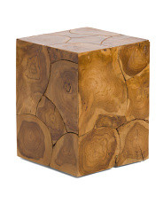 18in Teak Wood Side Table | Furniture & Lighting | Marshalls | Marshalls