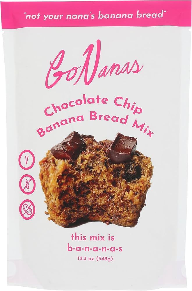 Go Nanas, Mix Banana Bread Chocolate Chip, 12.3 Ounce | Amazon (US)