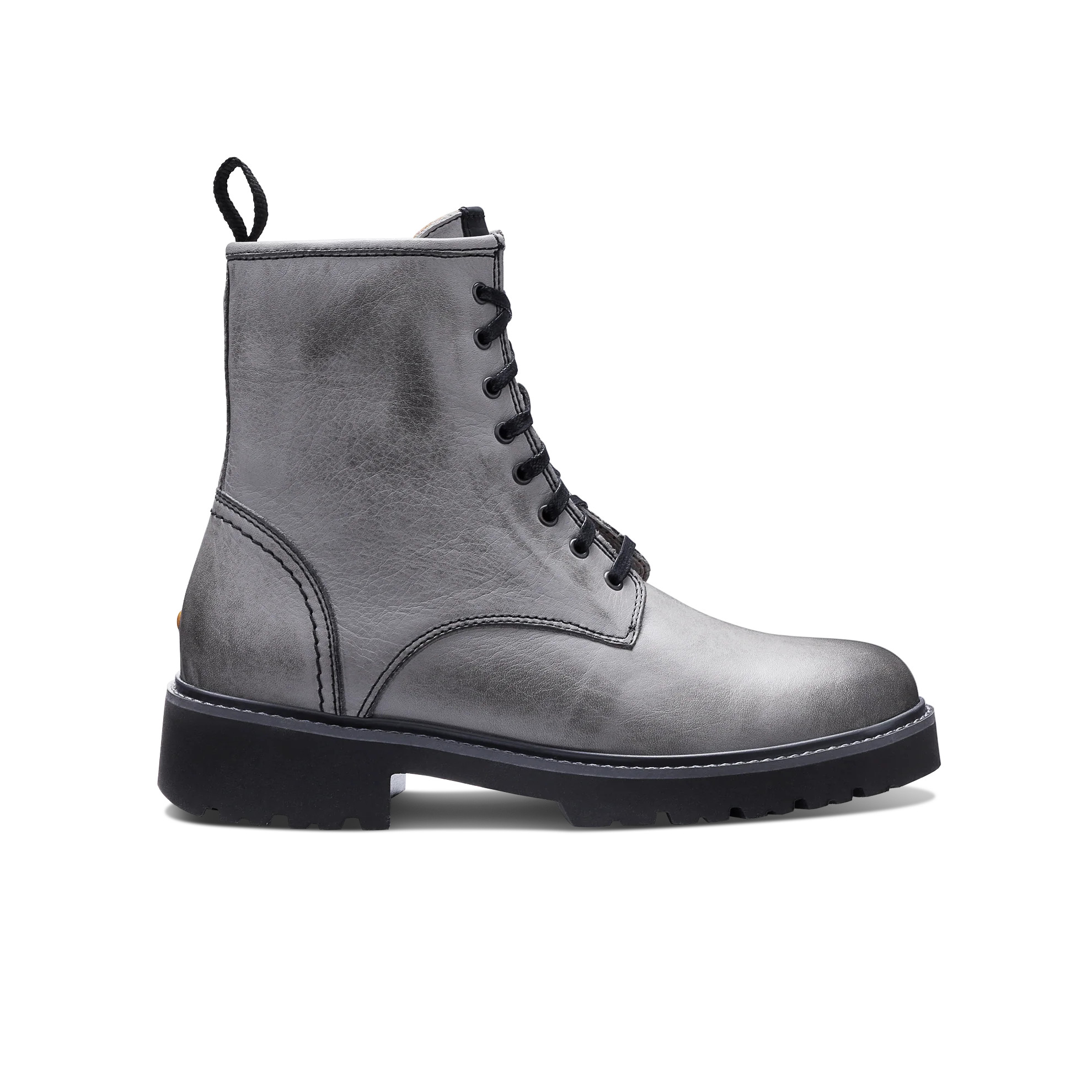 Women's Lombard Lug Sole Boot | Gray Leather | Samuel Hubbard