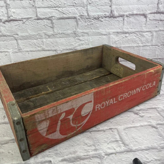 Vintage RC Royal Crown COLA Wooden Soda Crate Case Wood Tray - Etsy | Etsy (US)