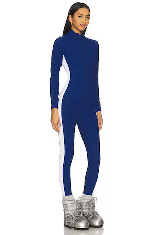 YEAR OF OURS Thermal Longsleeve Ski Onesie in Blue & White from Revolve.com | Revolve Clothing (Global)