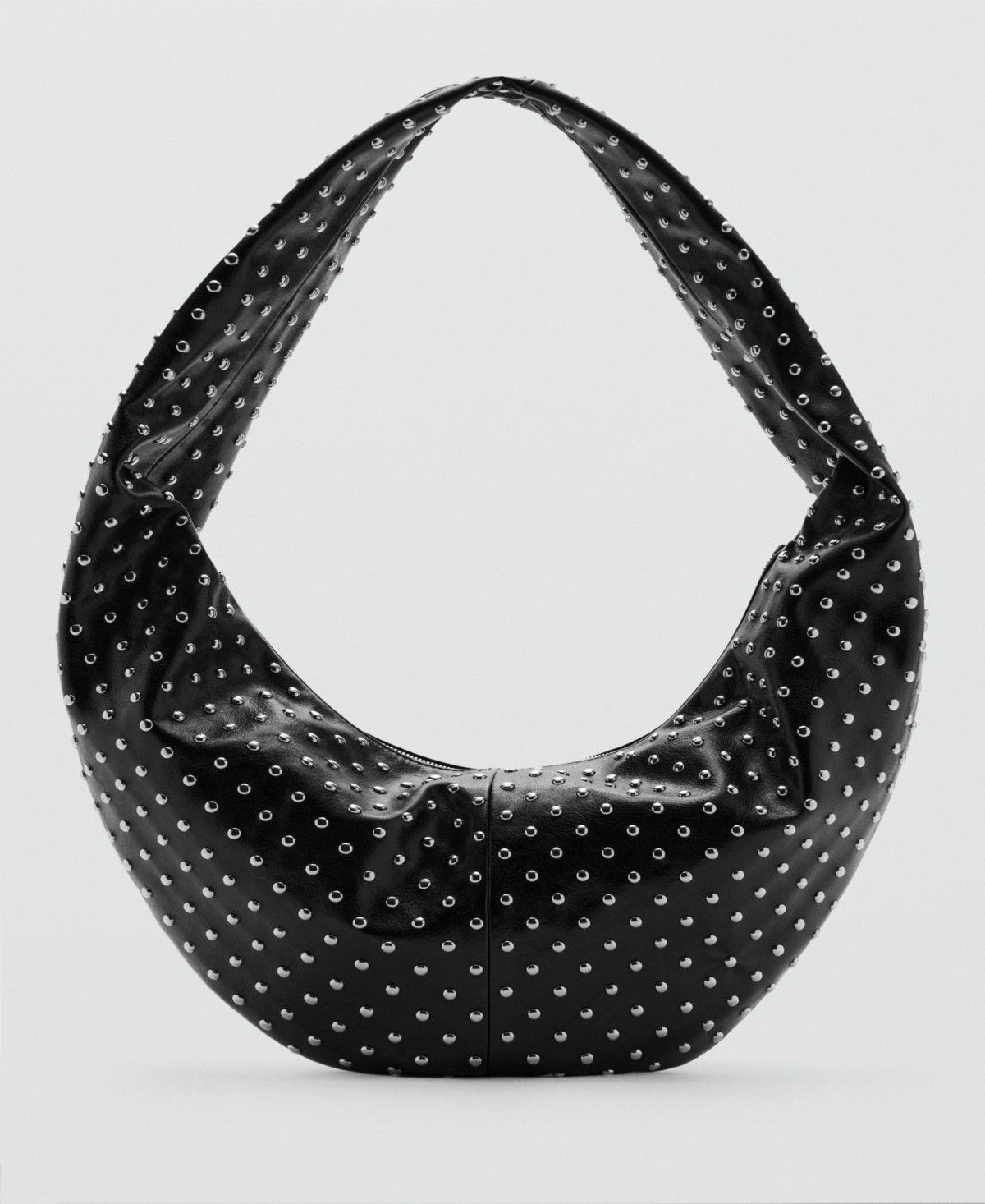 Mango Women's Oval Studded Shoulder Bag - Black | Macy's