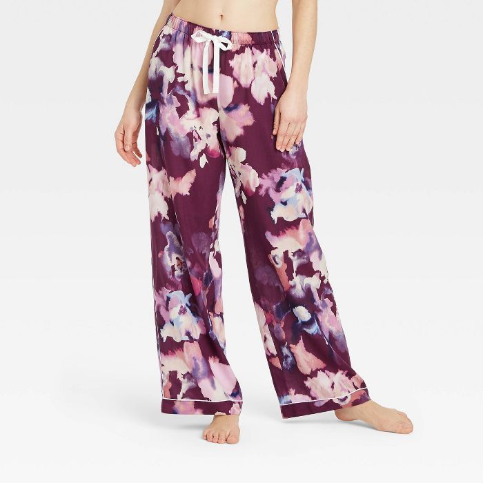 Women's Floral Print Simply Cool Pajama Pants - Stars Above™ Purple | Target