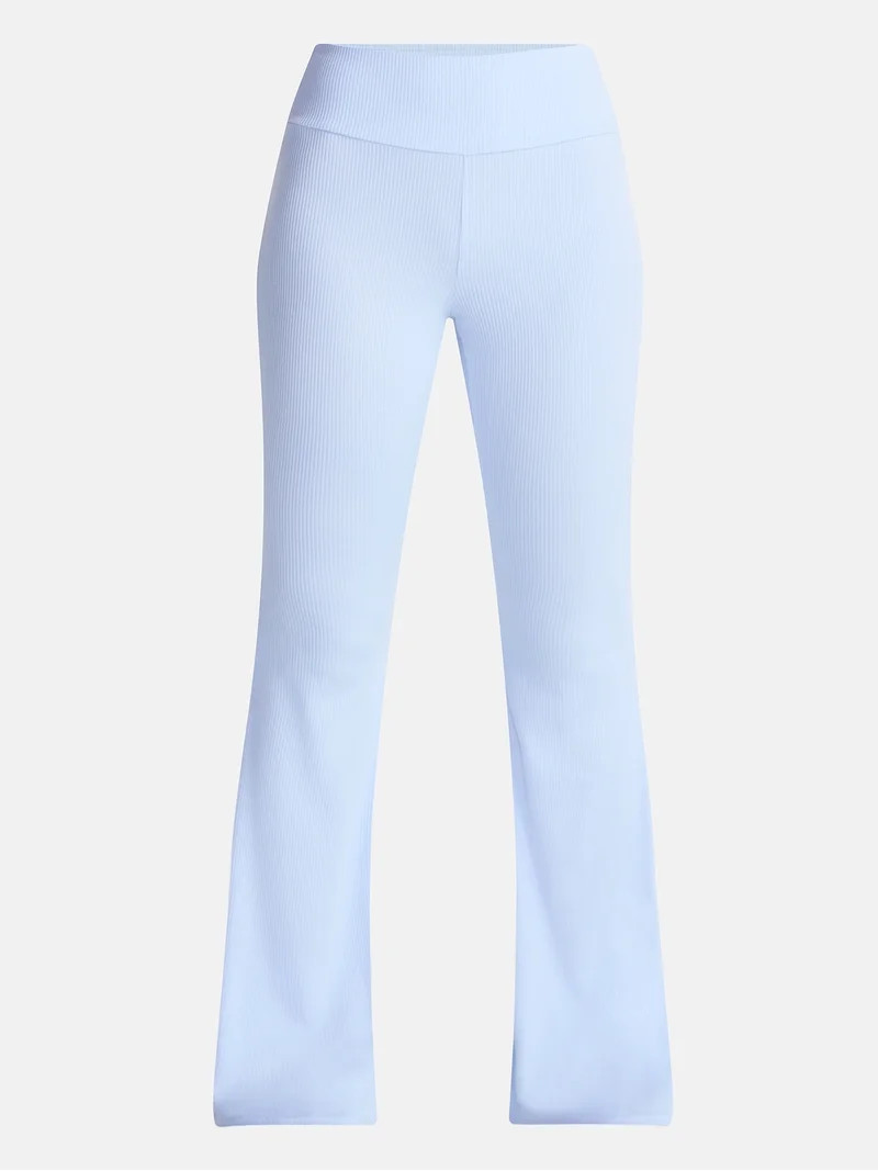 No Boundaries Ribbed Flare Pants, 32" Inseam, Women's XS-XXL | Walmart (US)