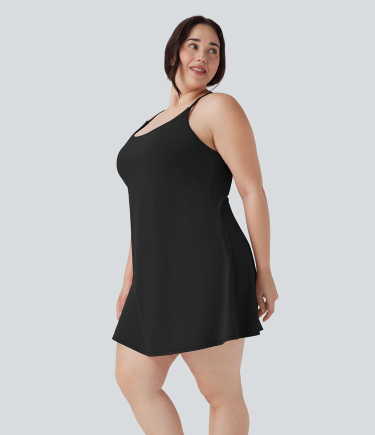 Women’s SoftlyZero™ Plush Active Plus Size Dress-Longer Length-Easy Peezy Edition - Halara | HALARA