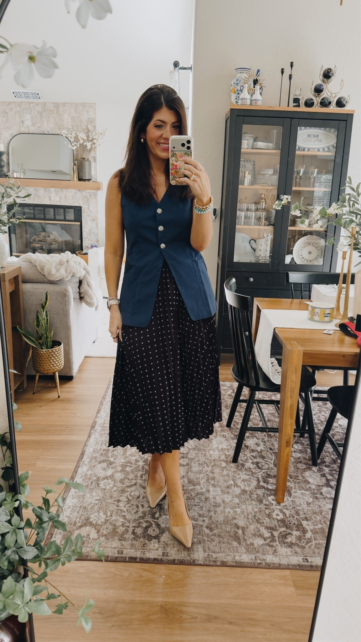 Work ootd
In a medium vest and medium pleated skirt

#LTKMidsize #LTKSaleAlert #LTKWorkwear